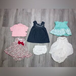 0-3 Month Newborn Baby Girl Bundle Lot- 7 Piece Bundle